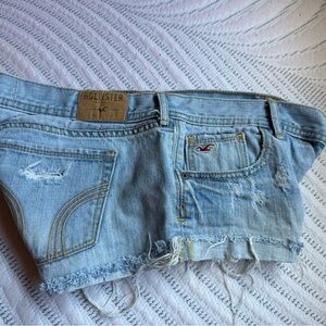 (Taking offers) Hollister Light Blue Ripped Denim Shorts Size 7